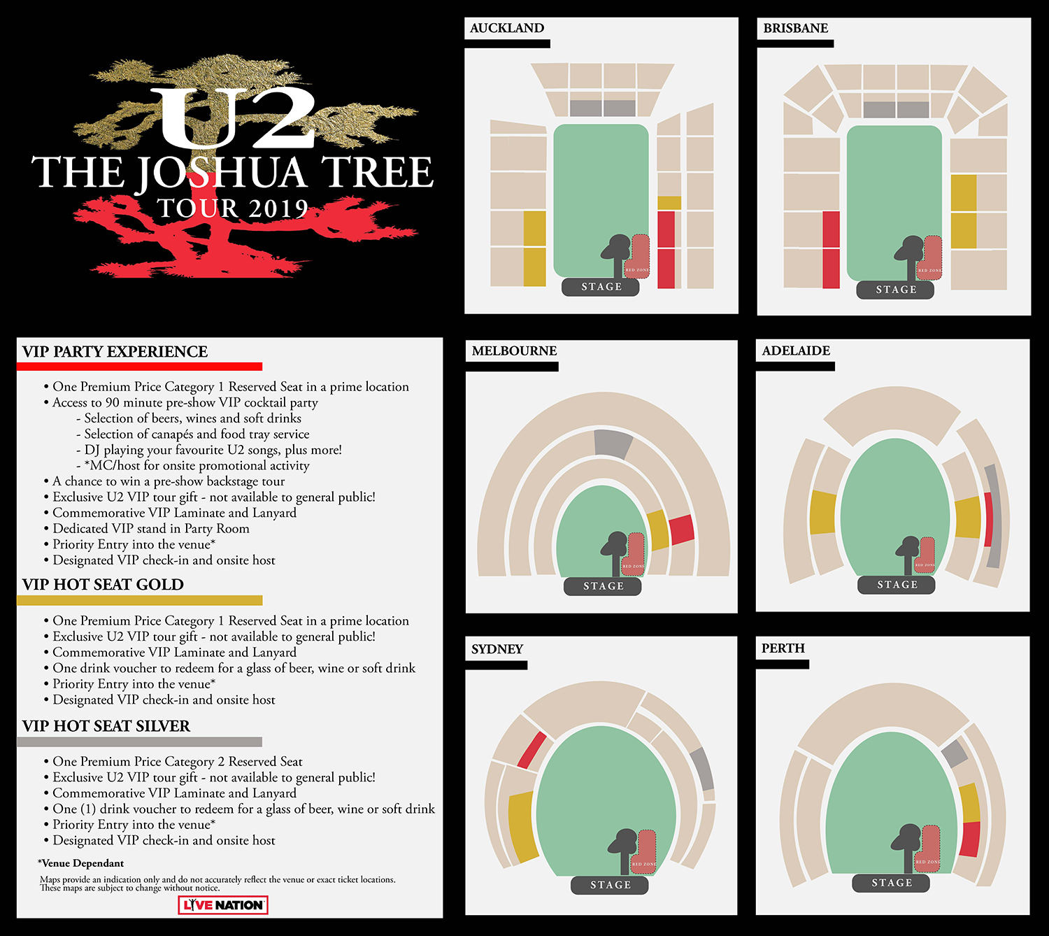 Joshua Tree Tour Austrralia 2019 Venue and Ticket Information